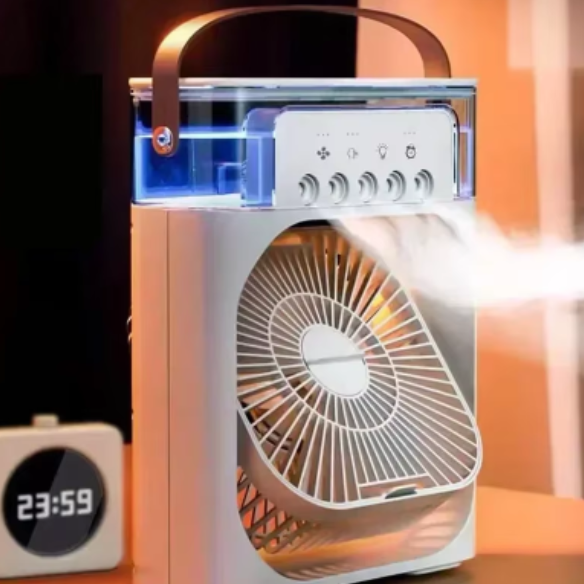 Multifunctional five-hole humidification fan