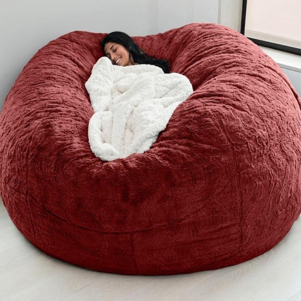 Giant Fluffy Fur Premium Comfy Bean Bag Chair Recliner Cover
