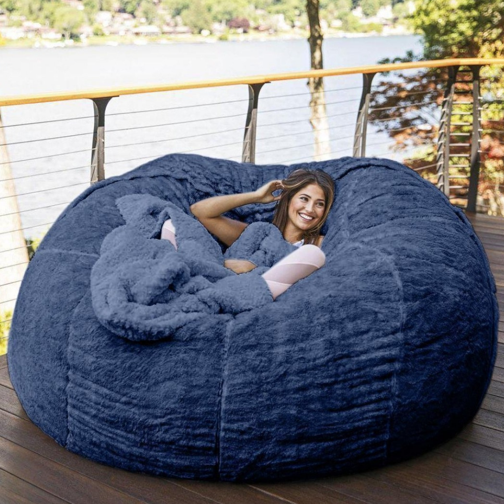 Giant Fluffy Fur Premium Comfy Bean Bag Chair Recliner Cover