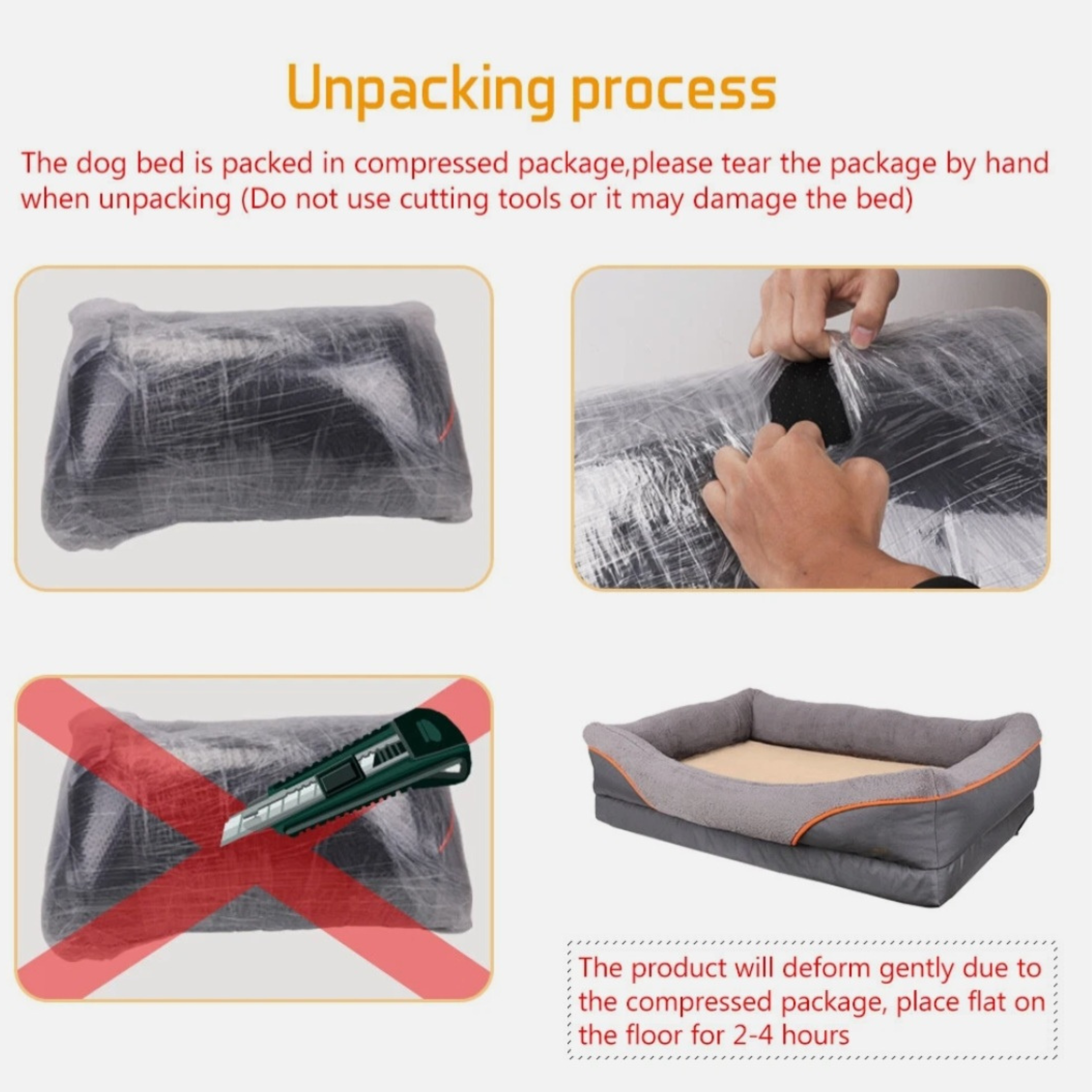 Orthopedic Waterproof Dog Bed for Indoor & Outdoor Use – Soft Foam Pet Sofa Cushion