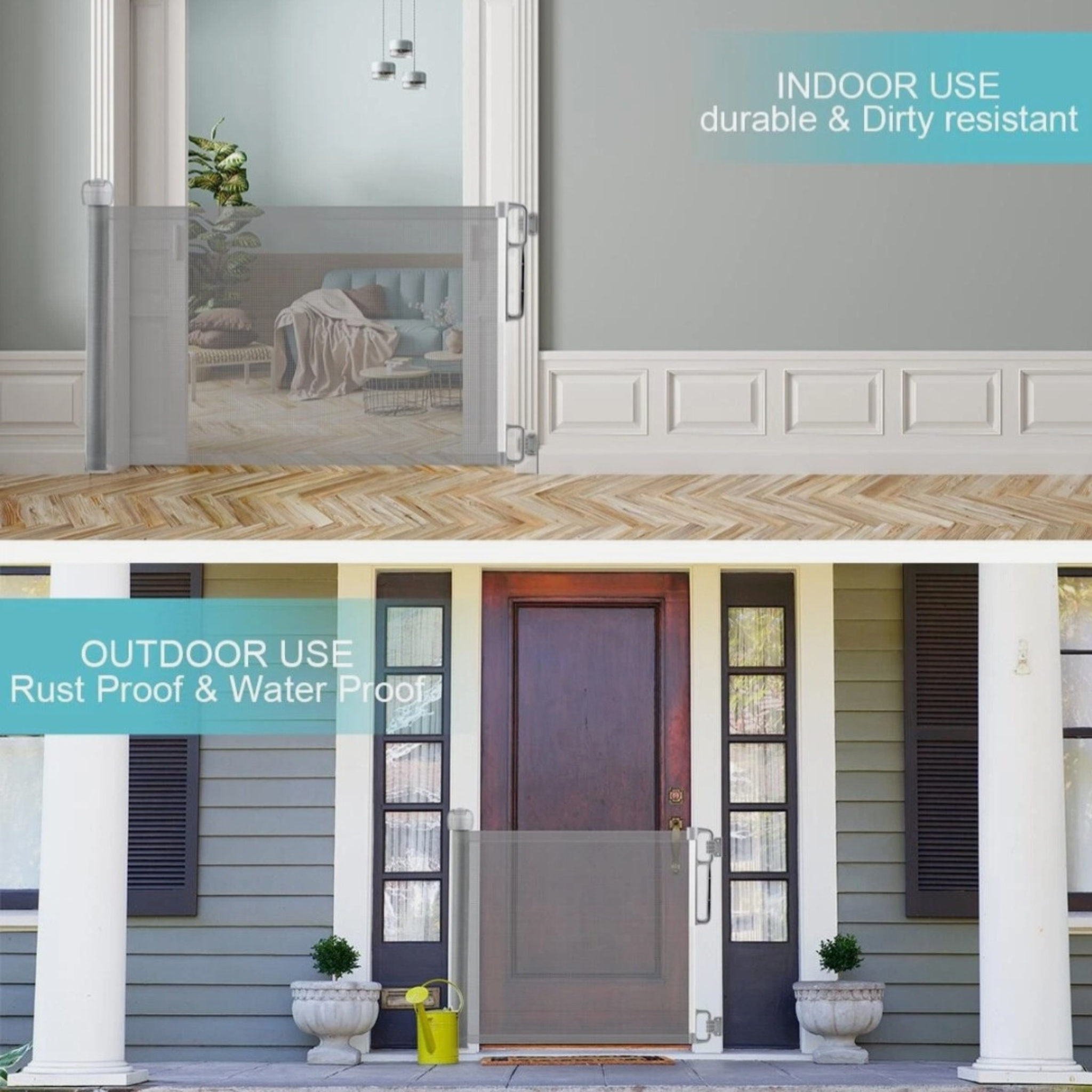 Extra Wide Retractable Baby Gate for Stairs, Doorways & Indoor Safety