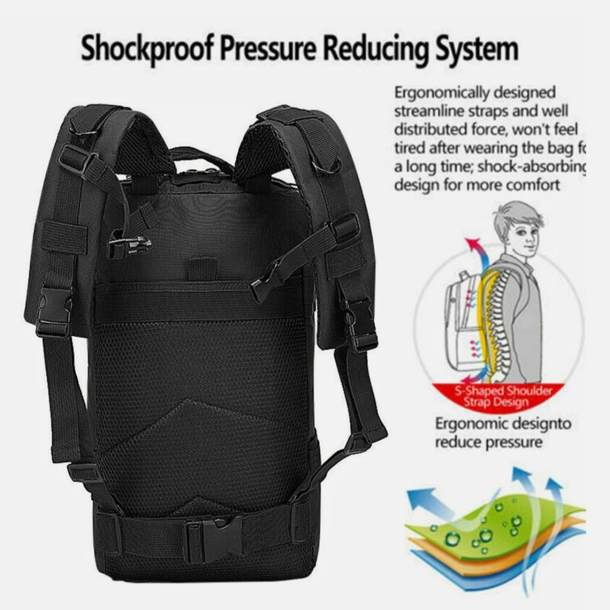 50L Tactical Backpack for Hiking, Camping & Outdoor Travel