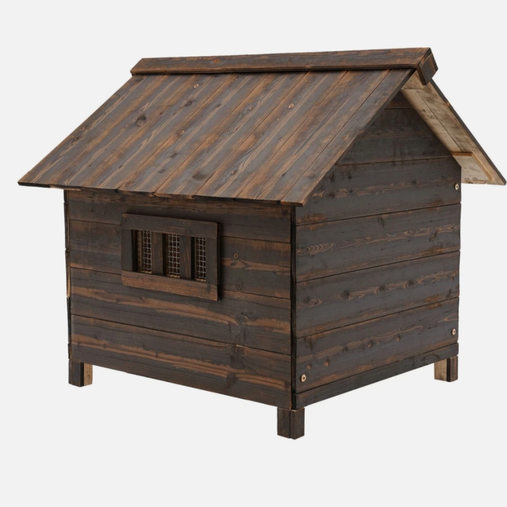 Wooden Indoor & Outdoor Dog House with Window & Door – Cozy Pet Shelter for Small Dogs