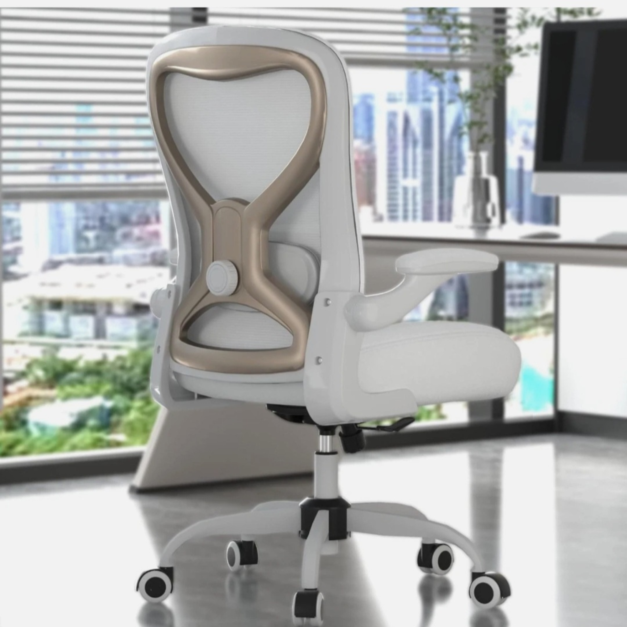 Ergonomic Office Chair with Lumbar Support & Extra-Thick Comfortable Seat