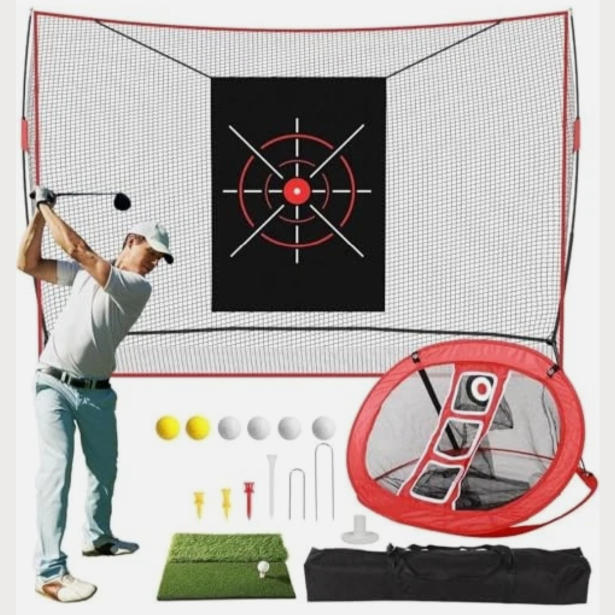 Heavy Duty Golf Practice Net for Indoor & Outdoor Swing Training