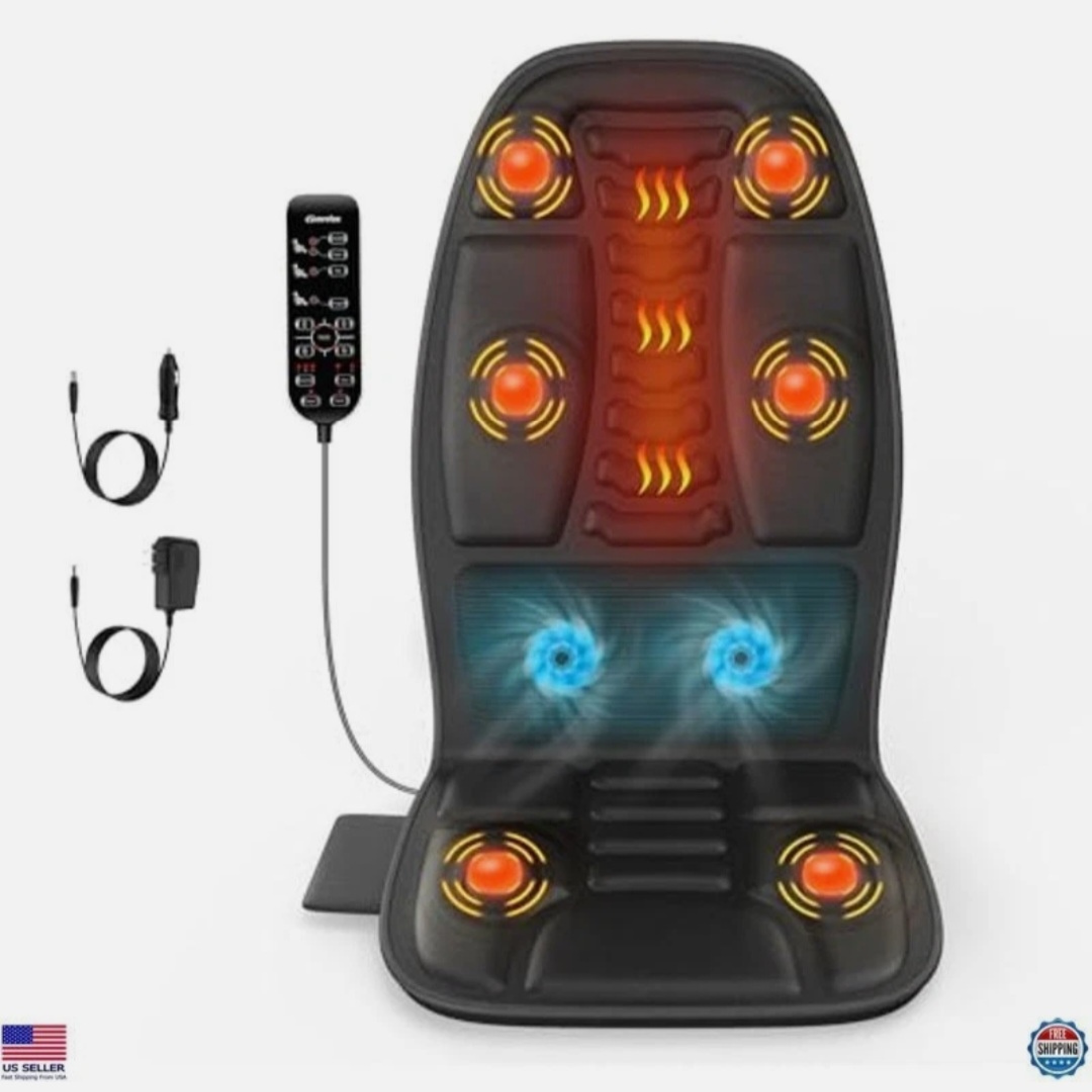 Heated & Cooling Massage Cushion Chair Pad for Relaxation & Everyday Comfort