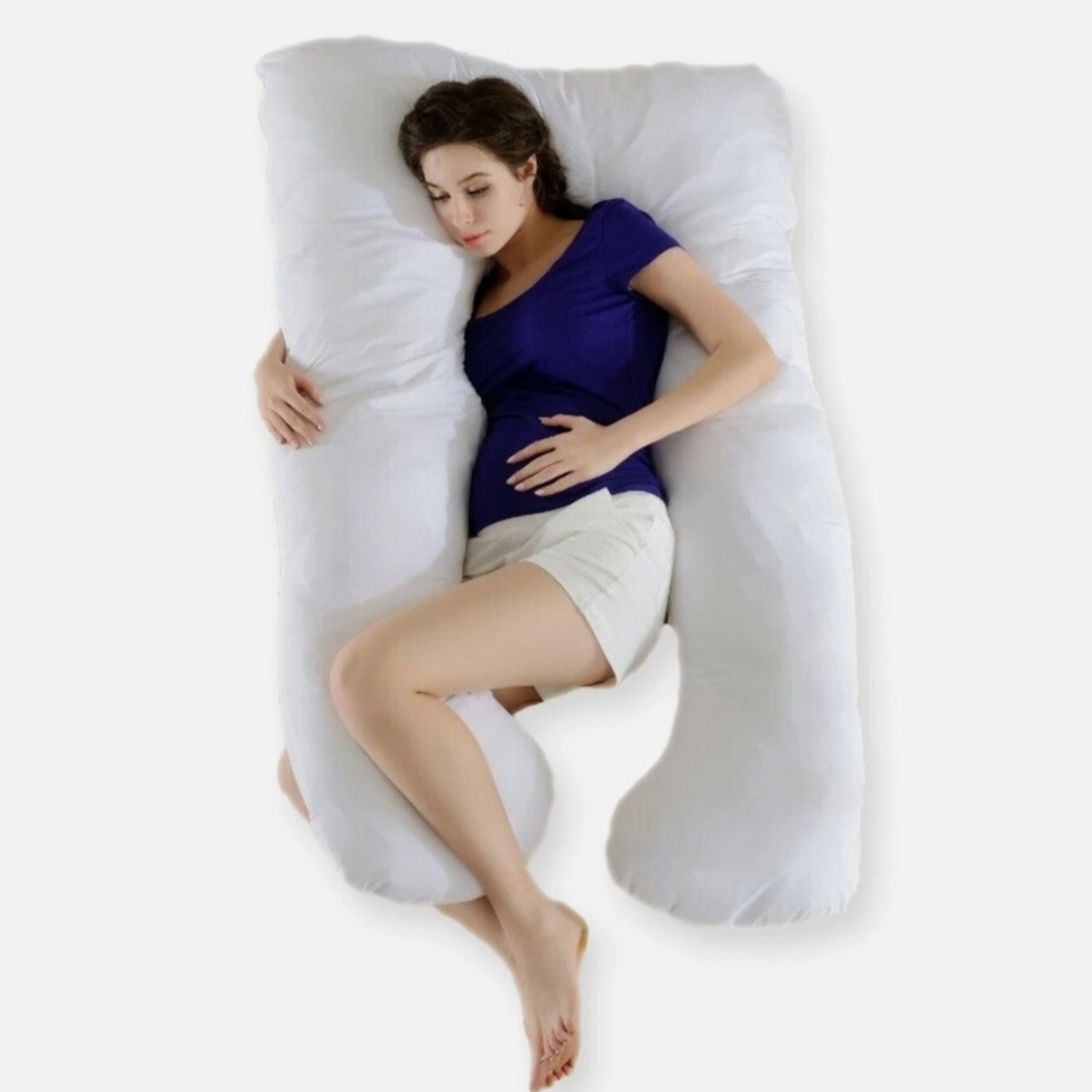 U-Shaped Pregnancy Body Pillow for Full Body Comfort & Maternity Support