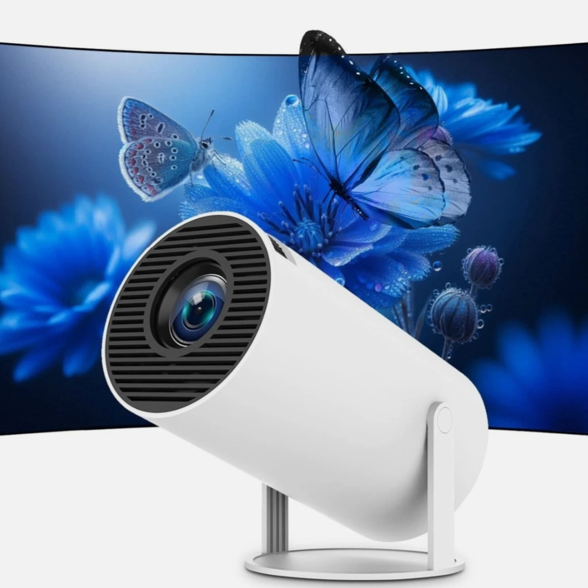 Smart Portable Projector with WiFi & Bluetooth for Movies, Gaming & Home Entertainment