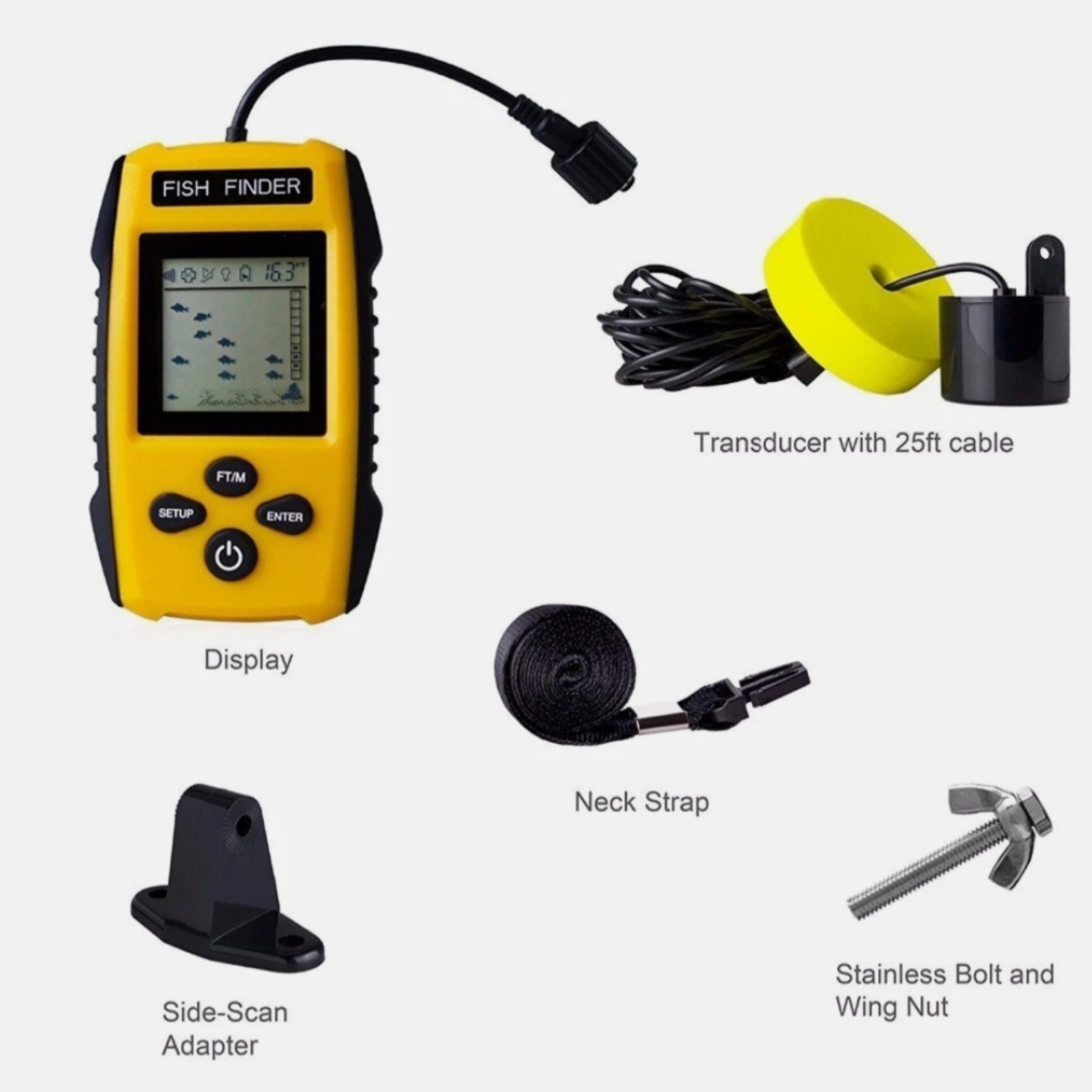 Portable GPS Fish Finder with Fishing Sonar & Depth Detection for Boat Fishing