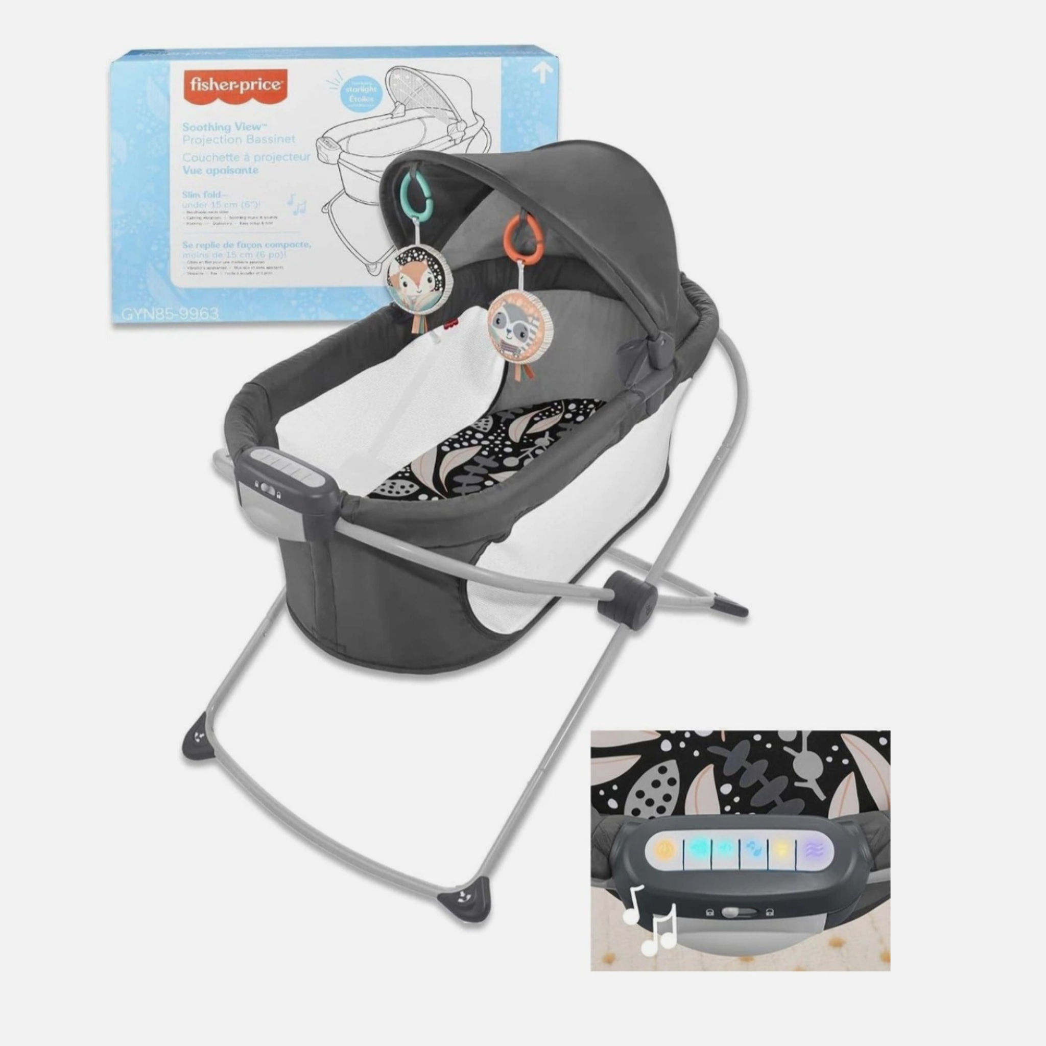 Portable Newborn Bassinet & Foldable Baby Cot with Soothing Sleep Features