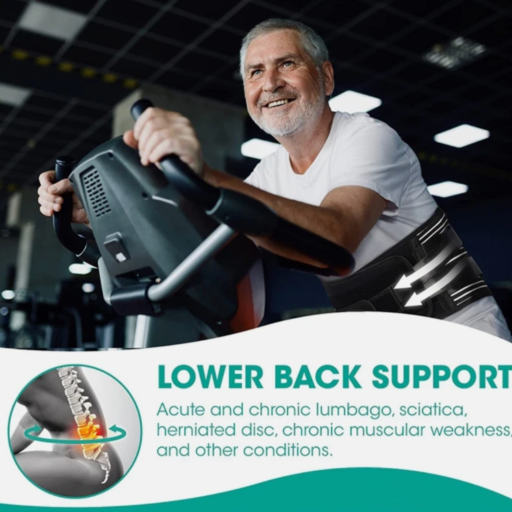 Adjustable Lumbar Back Brace & Lower Back Support Belt for Men and Women