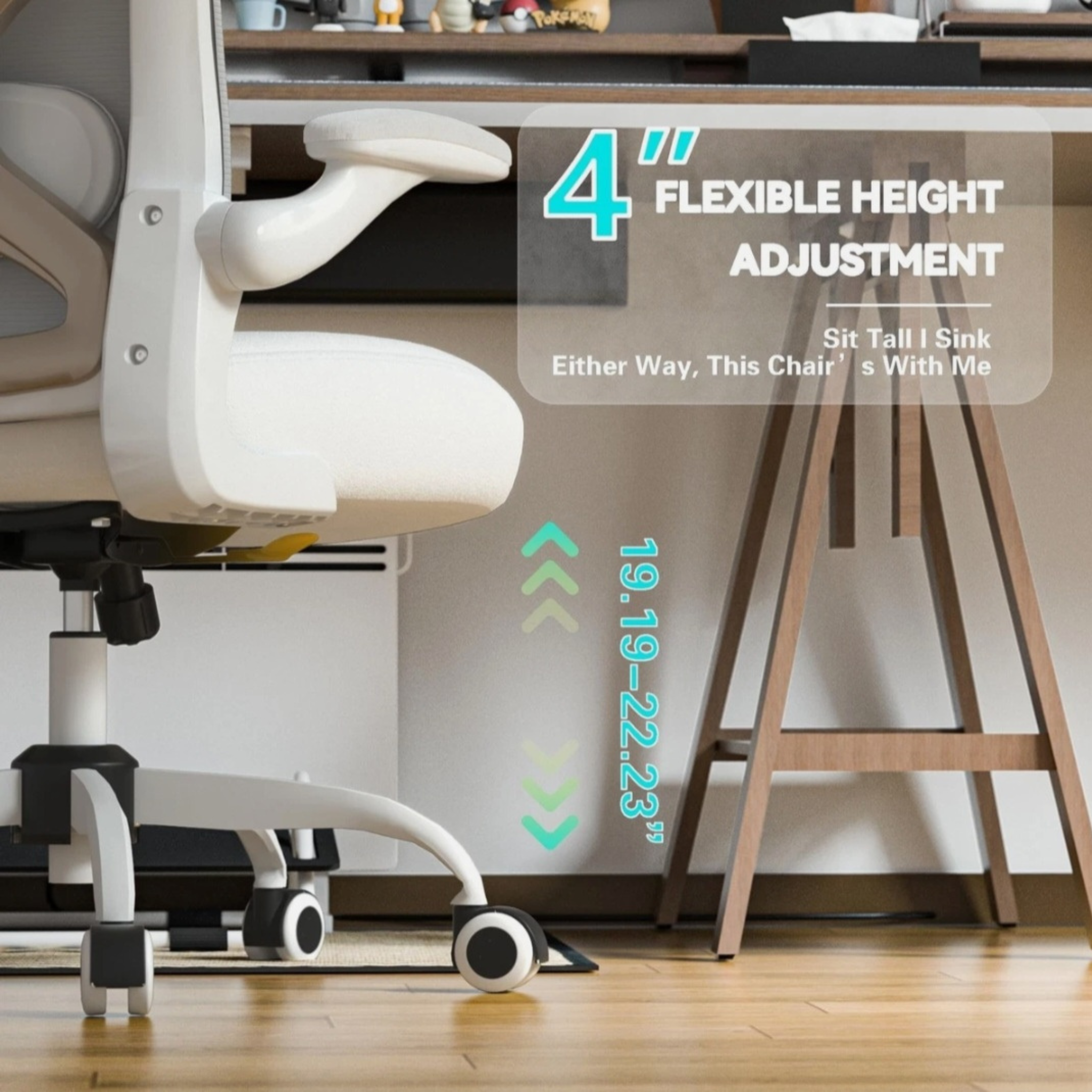 Ergonomic Office Chair with Lumbar Support & Extra-Thick Comfortable Seat