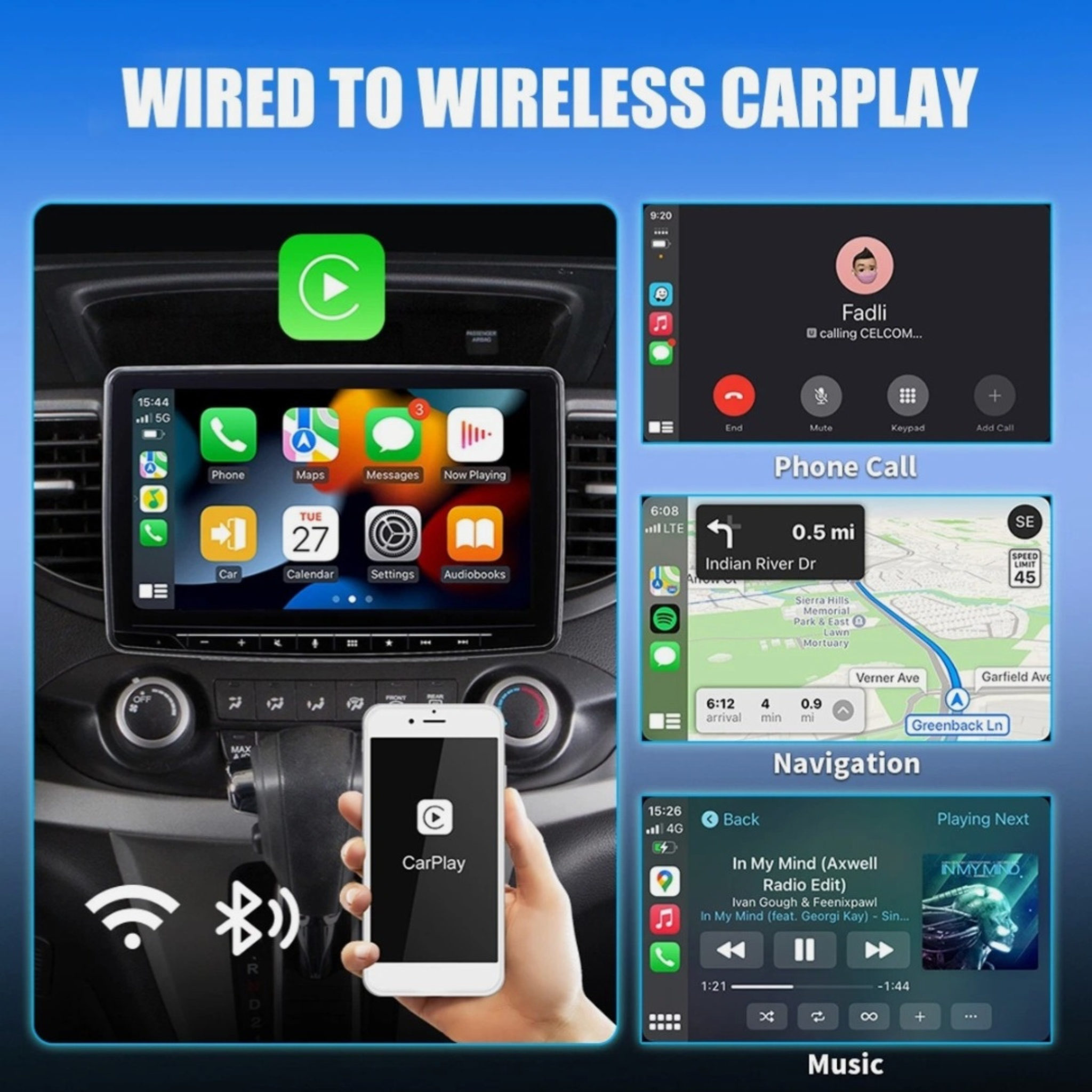 Wireless CarPlay Adapter for Apple & Android – Plug & Play Car Connectivity Upgrade