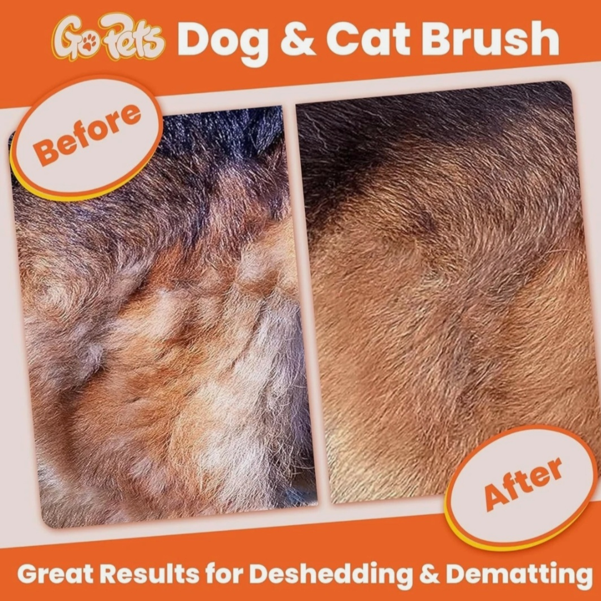Luxury Dual-Sided Deshedding Brush & Dog Hair Brush for Dogs & Cats