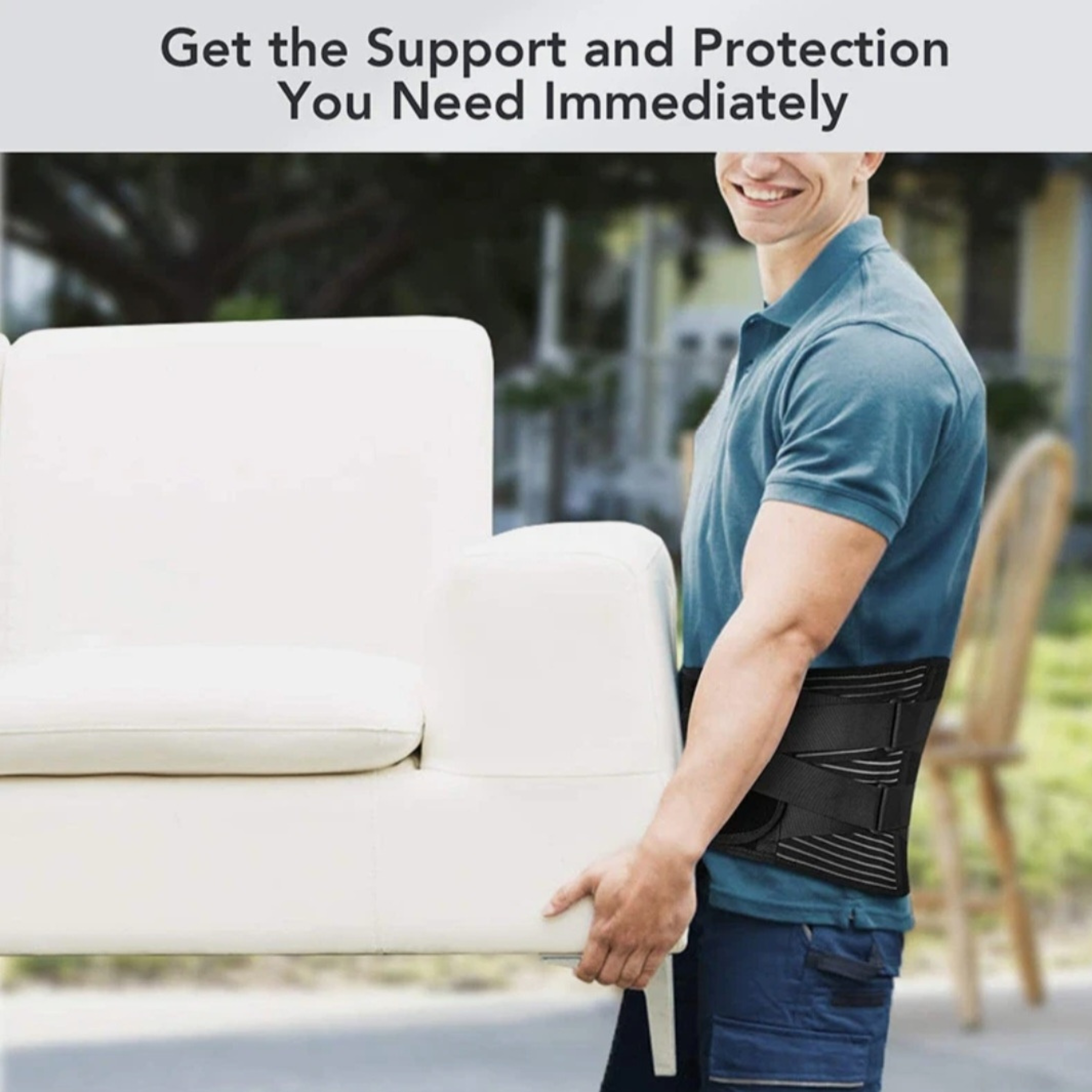Adjustable Lumbar Back Brace & Lower Back Support Belt for Men and Women