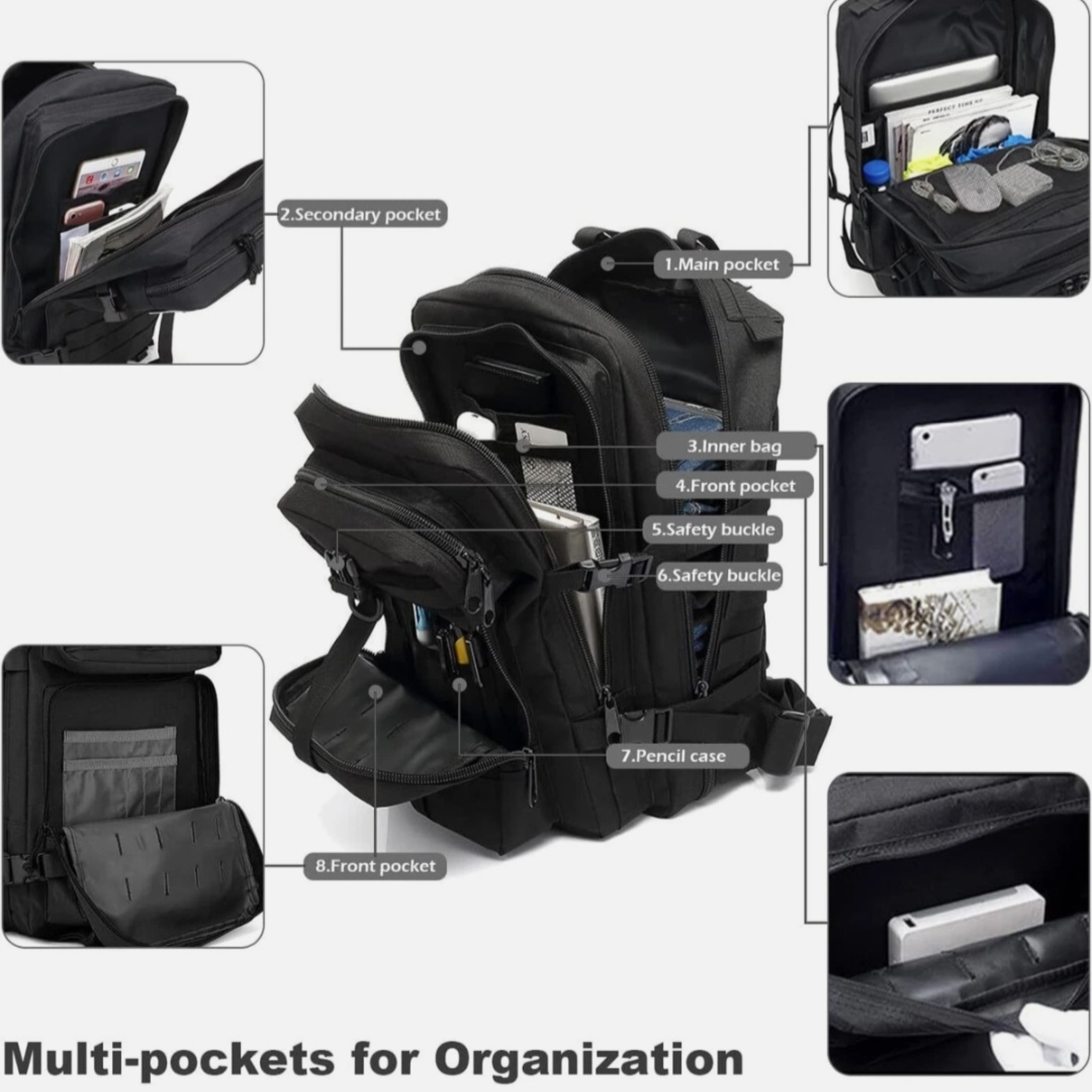 50L Tactical Backpack for Hiking, Camping & Outdoor Travel