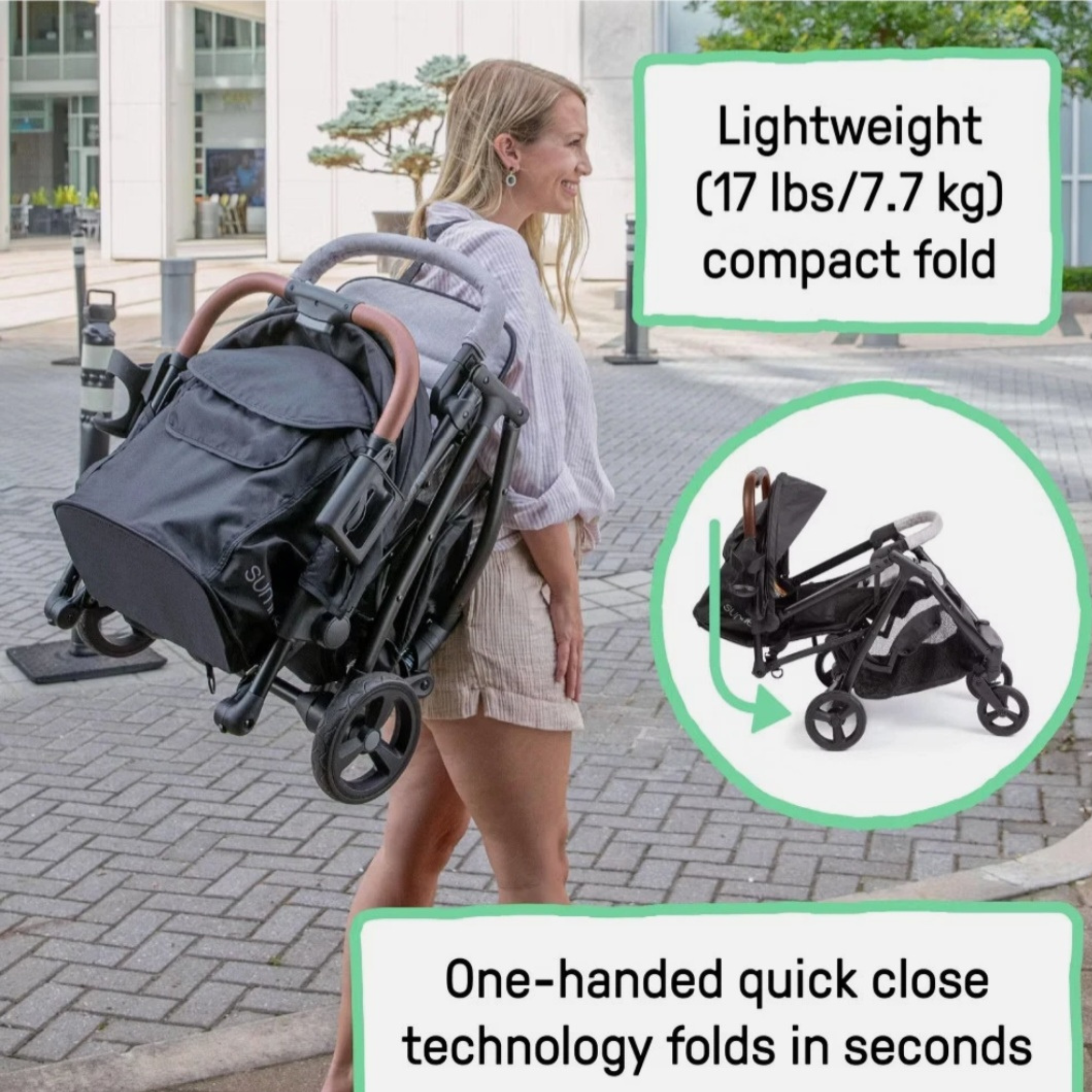 Lightweight Travel Stroller Pram for Newborn & Everyday Baby Travel