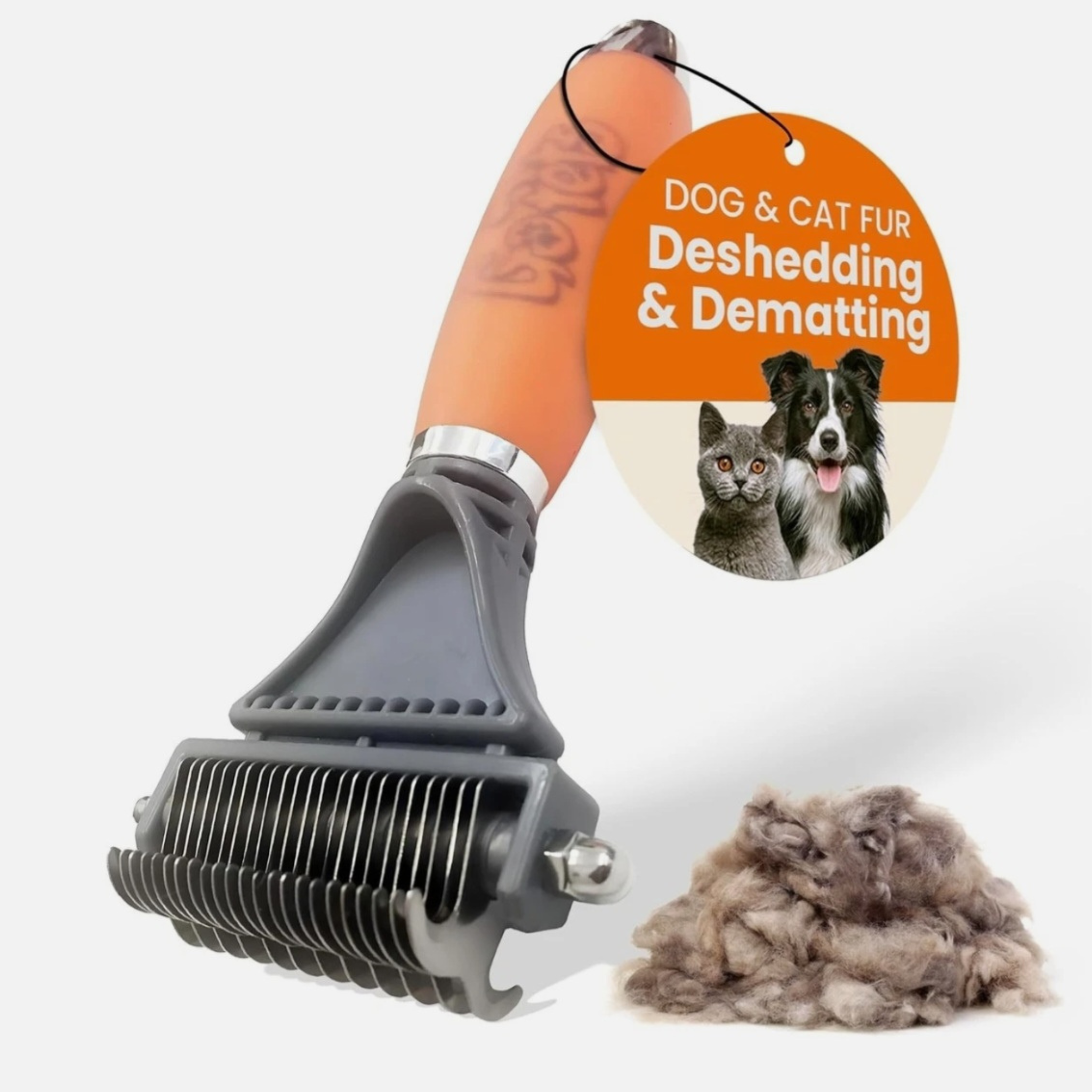 Luxury Dual-Sided Deshedding Brush & Dog Hair Brush for Dogs & Cats
