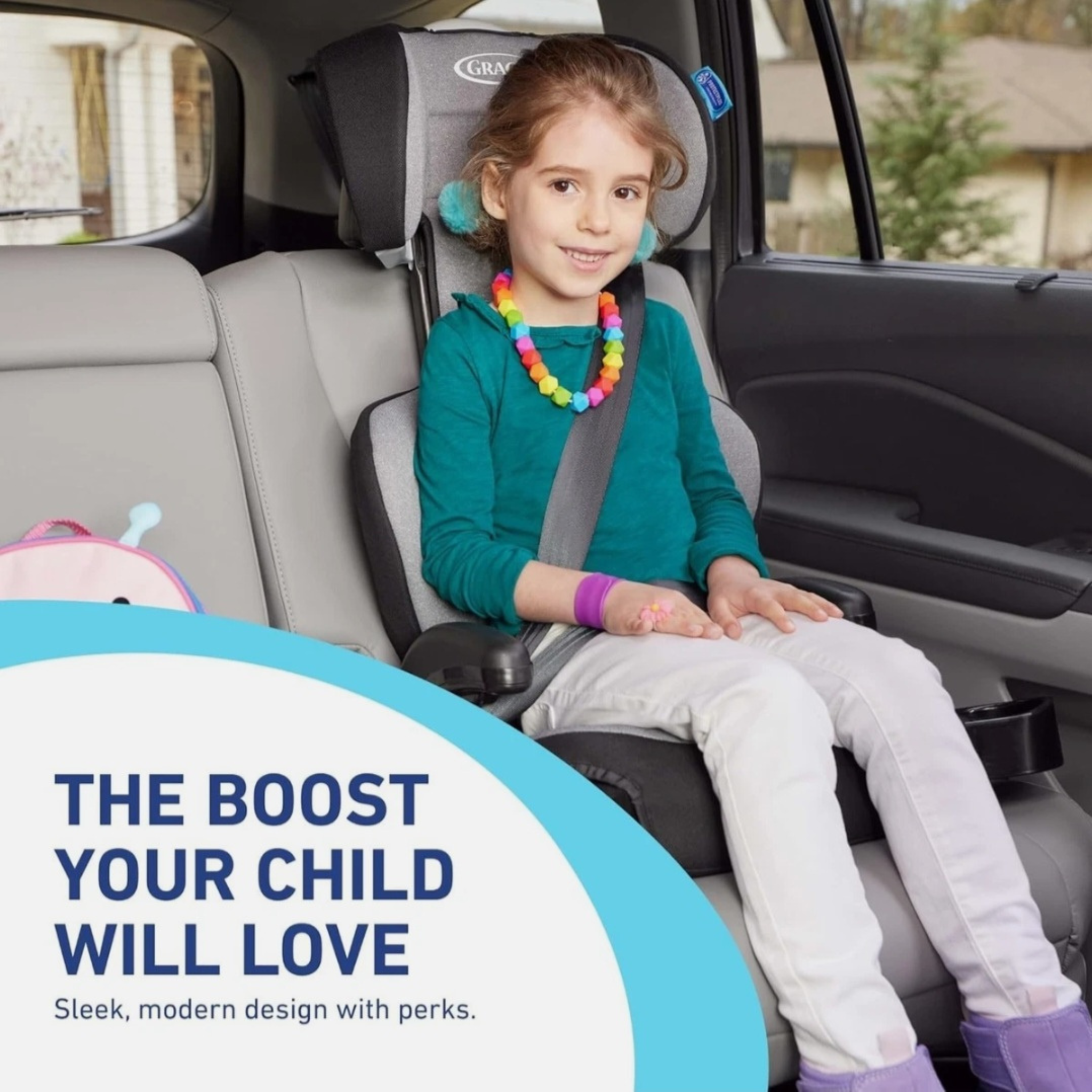High Back Car Booster Seat for Comfortable, Growing Family Travel