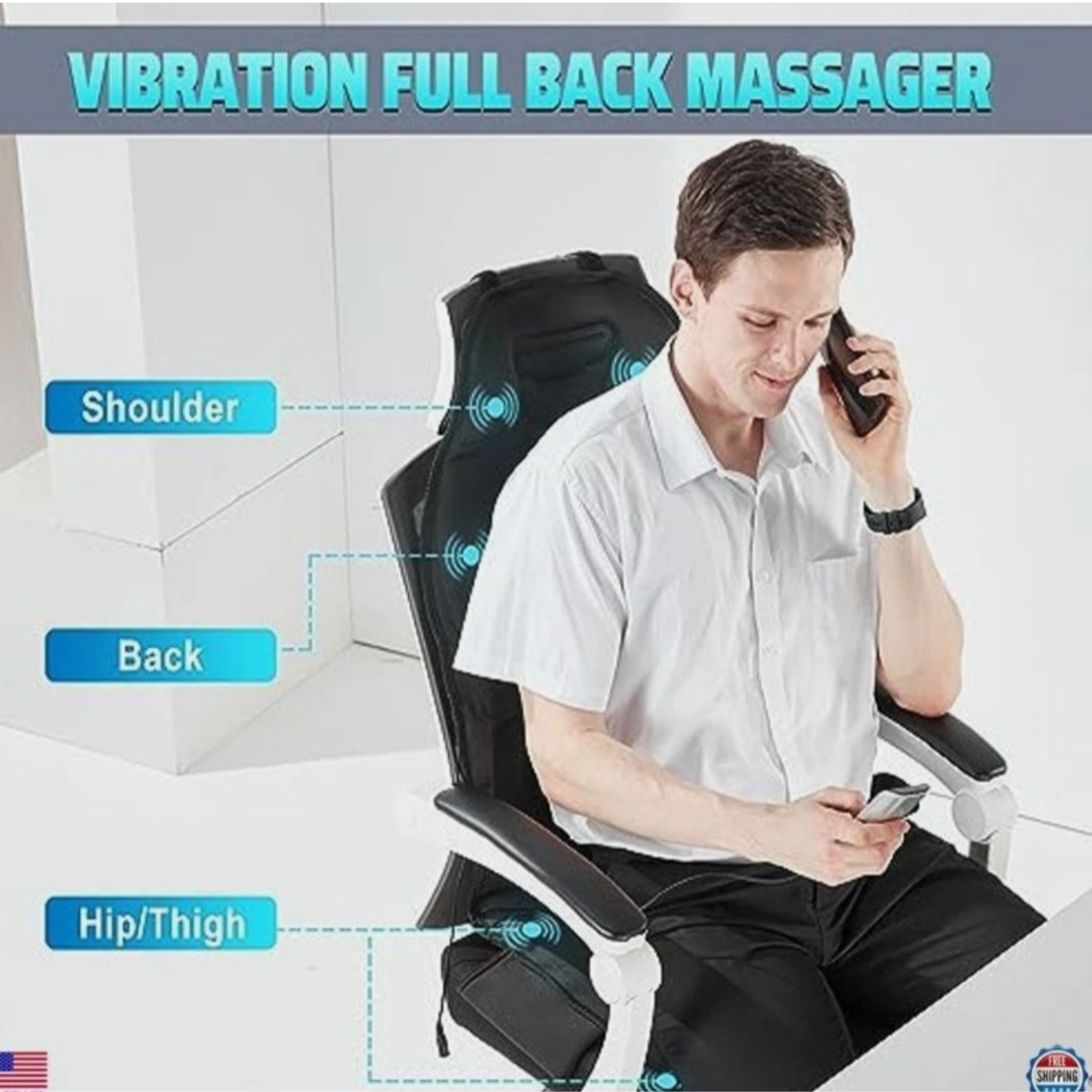 Heated & Cooling Massage Cushion Chair Pad for Relaxation & Everyday Comfort