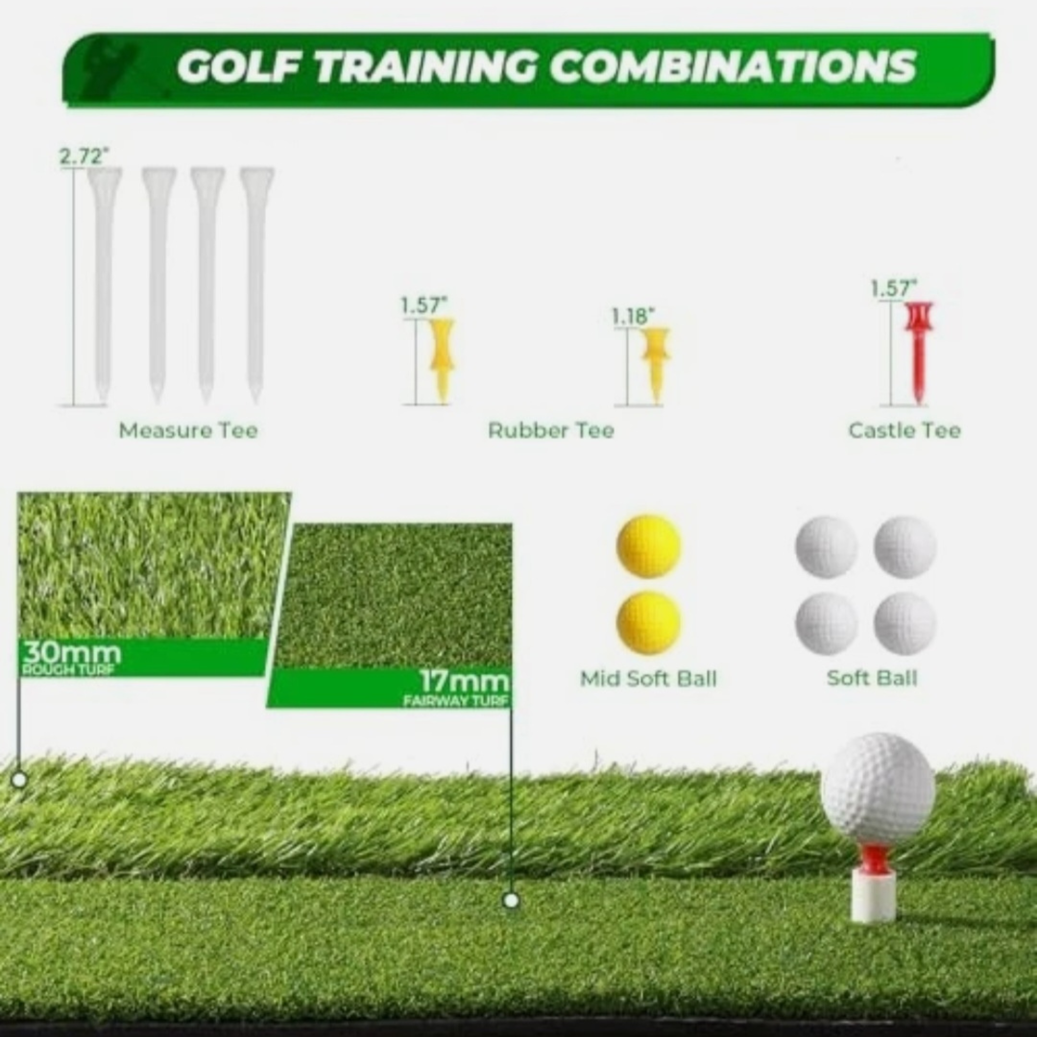 Heavy Duty Golf Practice Net for Indoor & Outdoor Swing Training