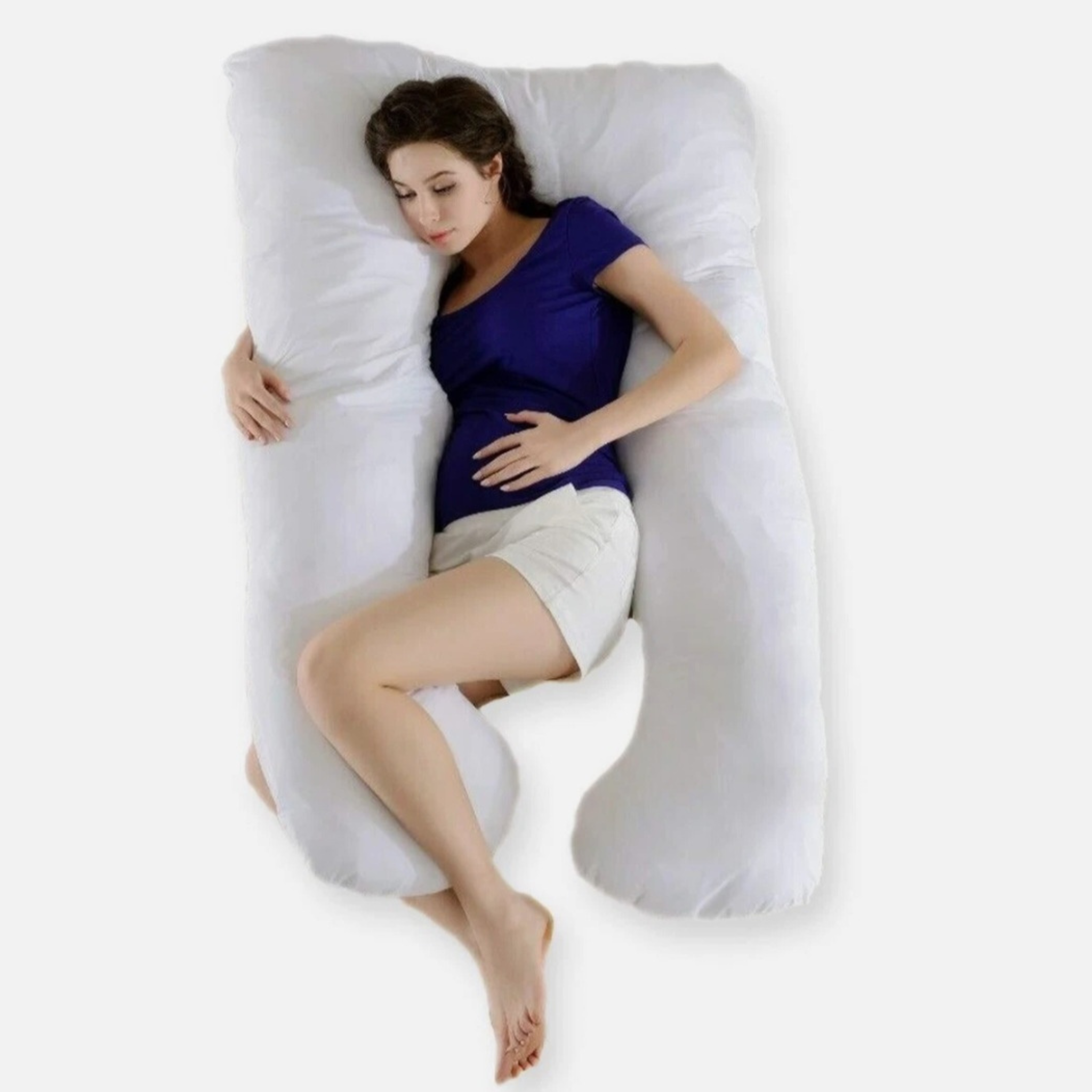 U-Shaped Pregnancy Body Pillow for Full Body Comfort & Maternity Support