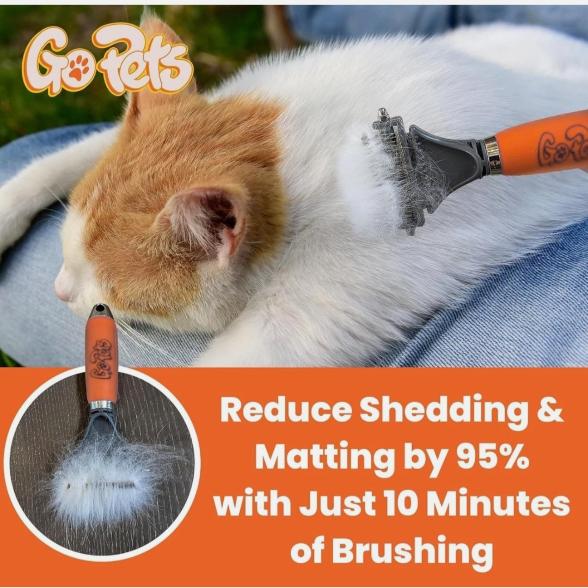 Luxury Dual-Sided Deshedding Brush & Dog Hair Brush for Dogs & Cats