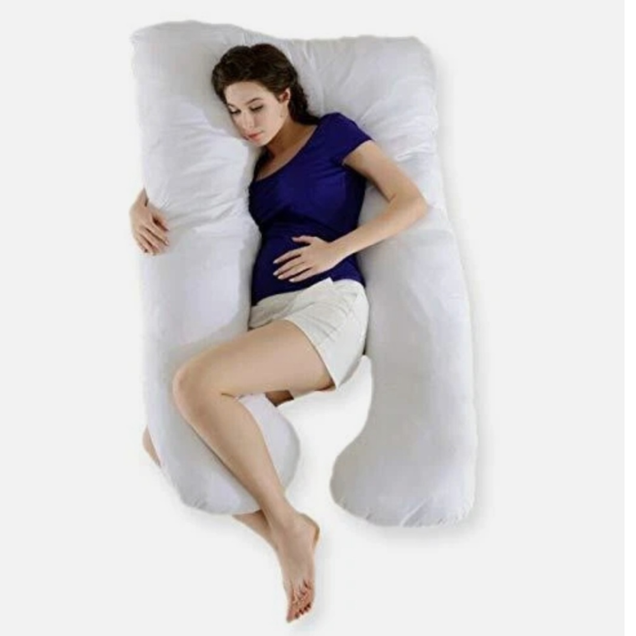 U-Shaped Pregnancy Body Pillow for Full Body Comfort & Maternity Support