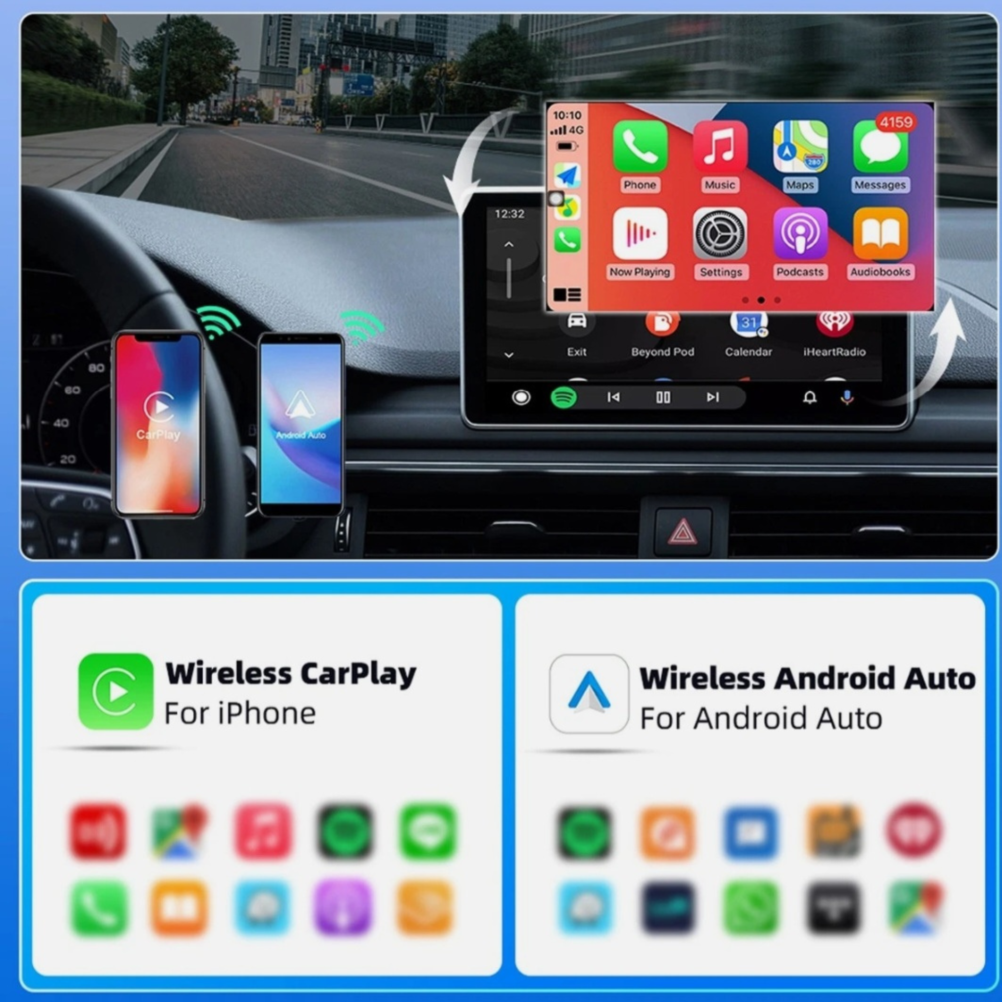 Wireless CarPlay Adapter for Apple & Android – Plug & Play Car Connectivity Upgrade