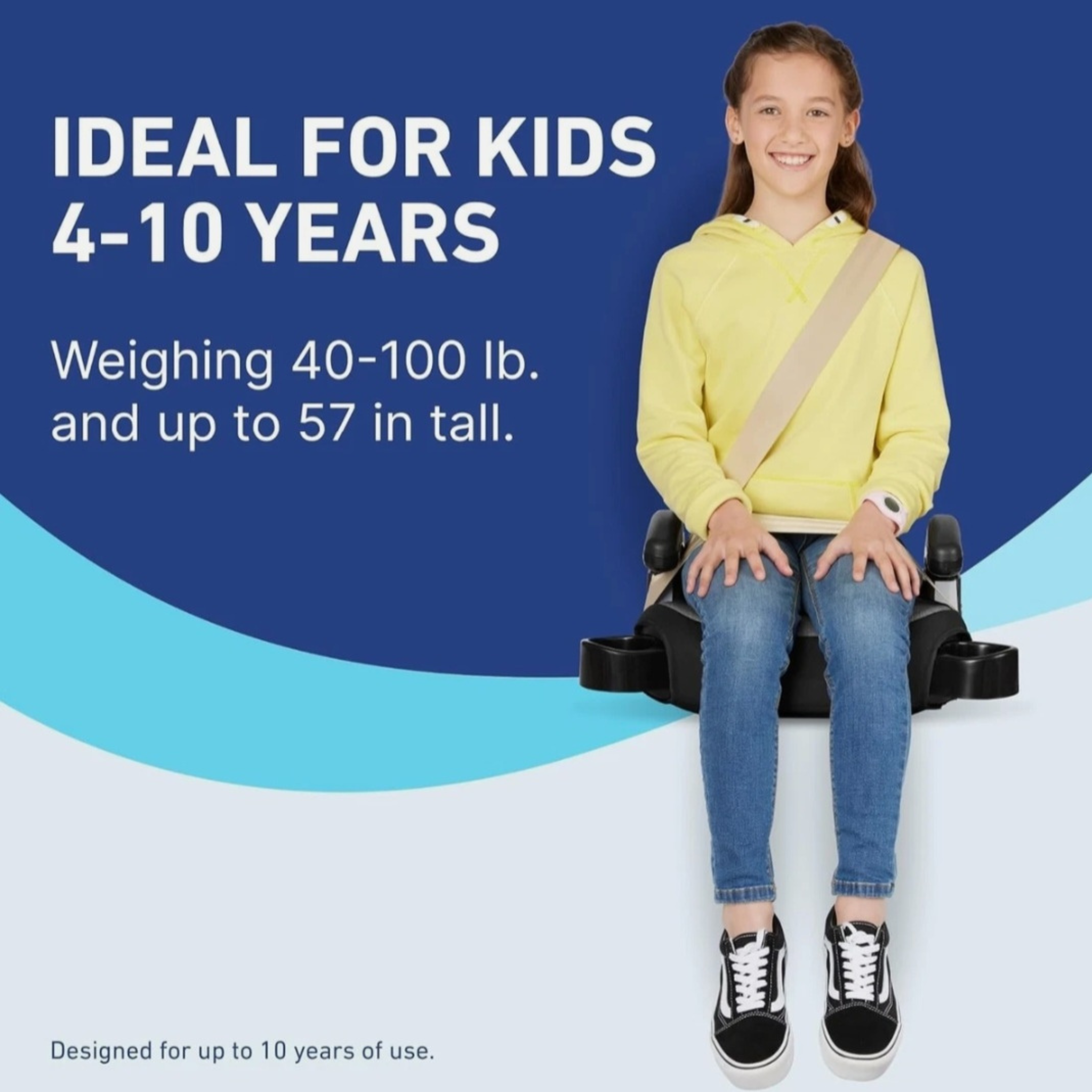 High Back Car Booster Seat for Comfortable, Growing Family Travel
