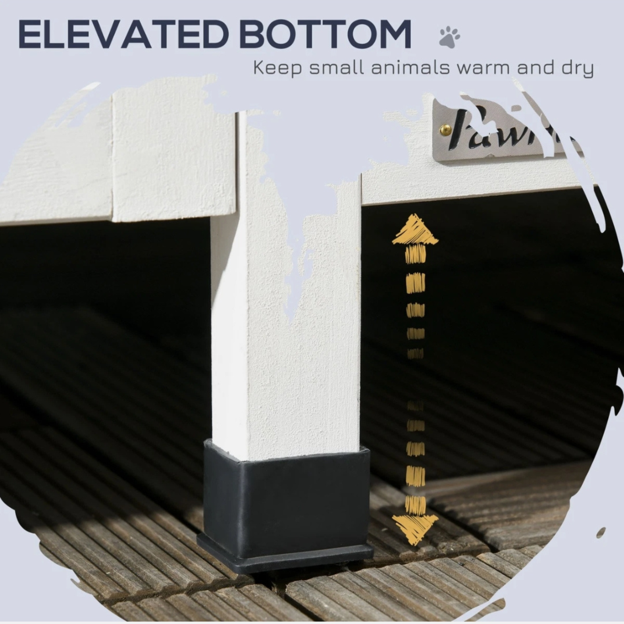 Outdoor Wooden Cat House with Weather-Resistant Roof & Garden Planter