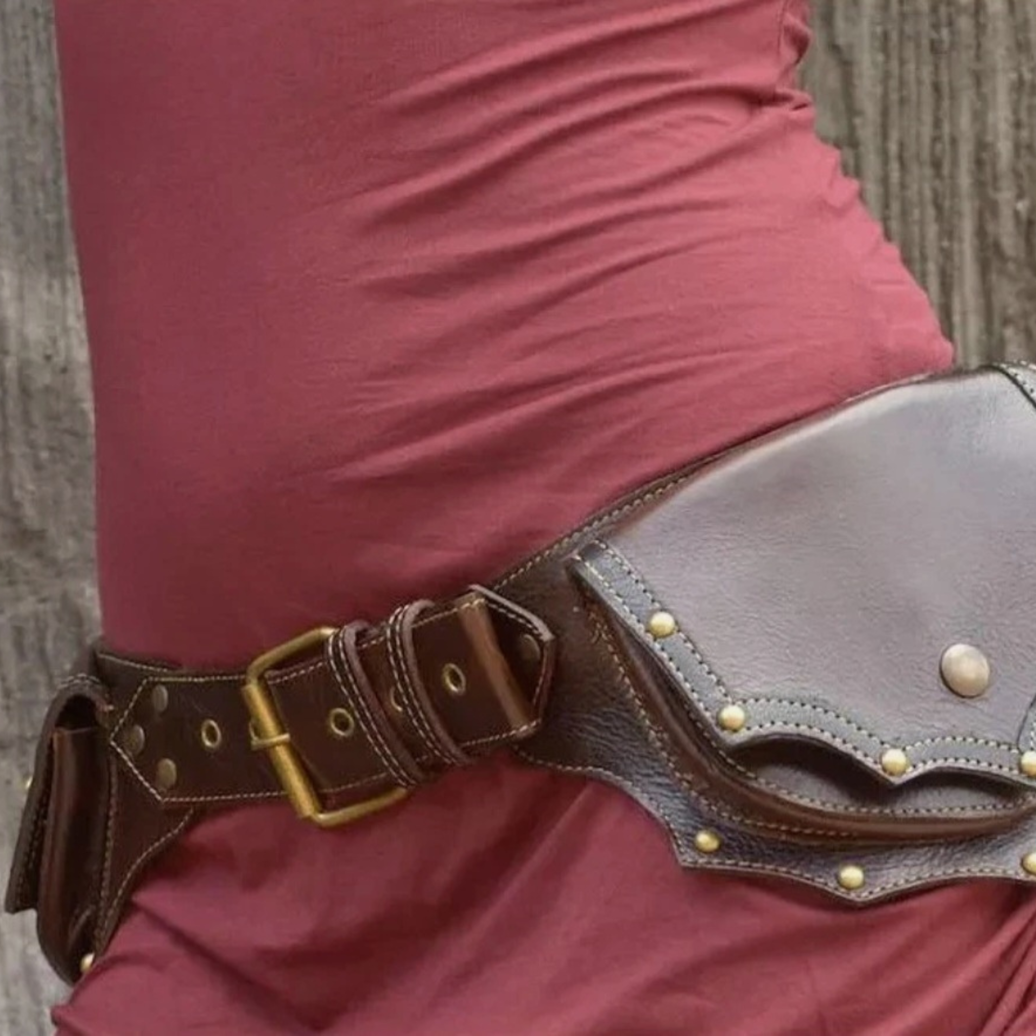 Vintage Leather Crossbody Belt Bag for Women – Adjustable Mini Waist & Hip Pouch