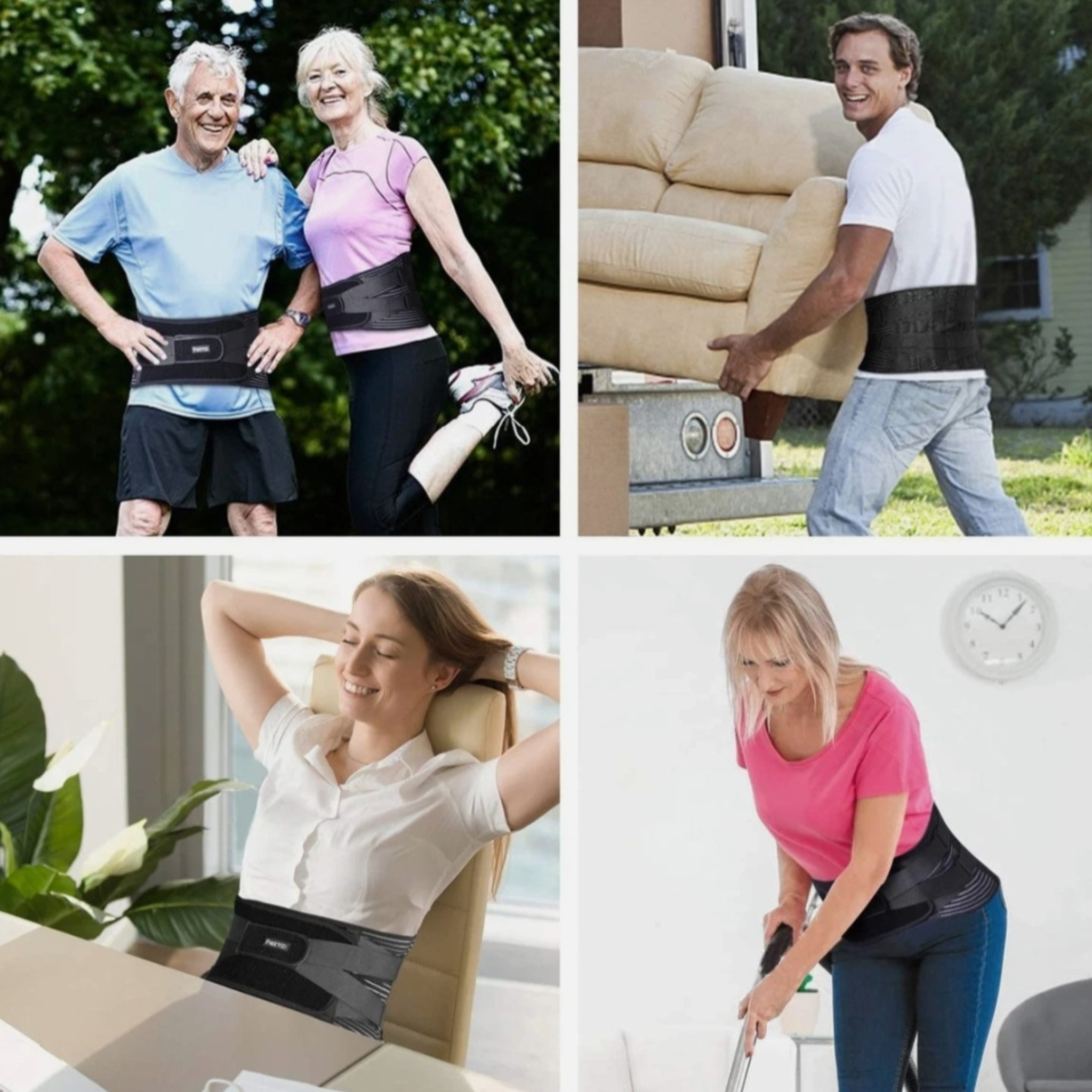 Adjustable Lumbar Back Brace & Lower Back Support Belt for Men and Women