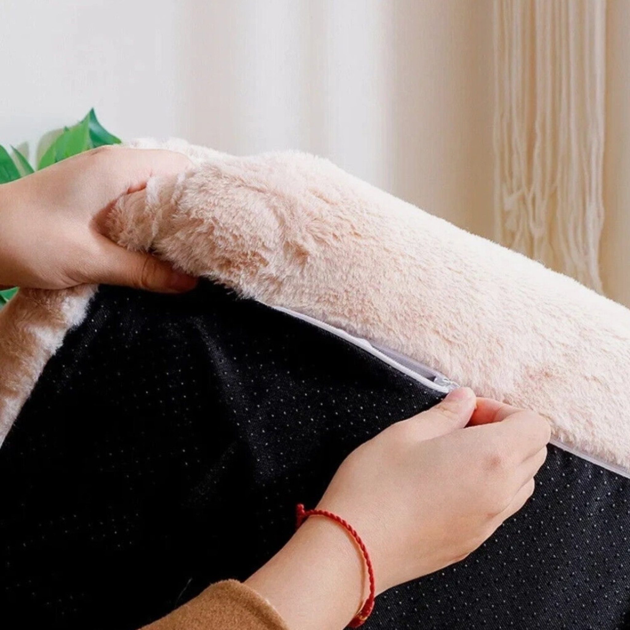 Cozy Plush Pet Sofa Bed for Small & Medium Dogs and Cats – Washable Non-Slip Couch