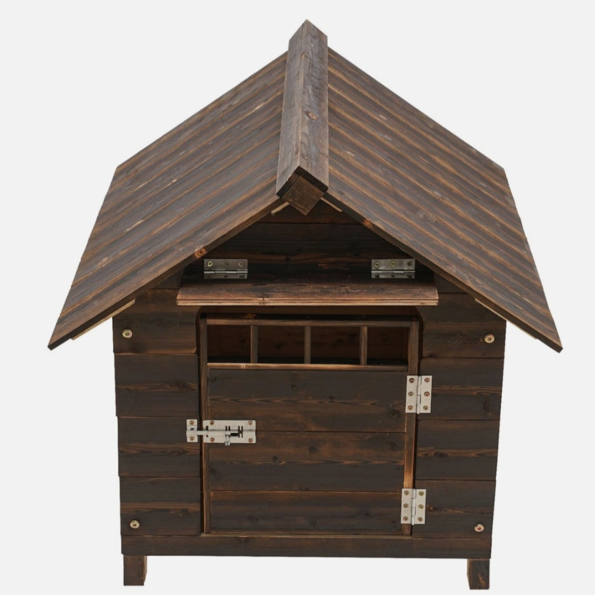 Wooden Indoor & Outdoor Dog House with Window & Door – Cozy Pet Shelter for Small Dogs