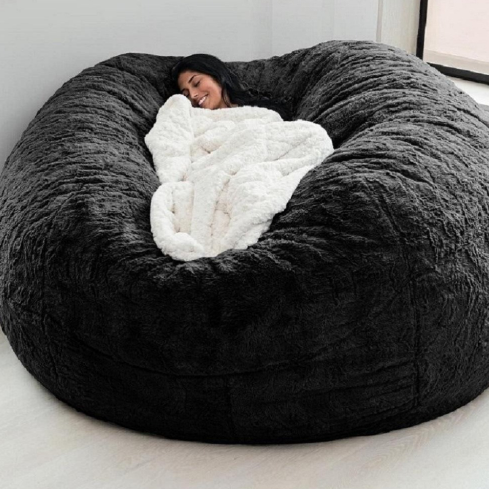 Giant Fluffy Fur Premium Comfy Bean Bag Chair Recliner Cover