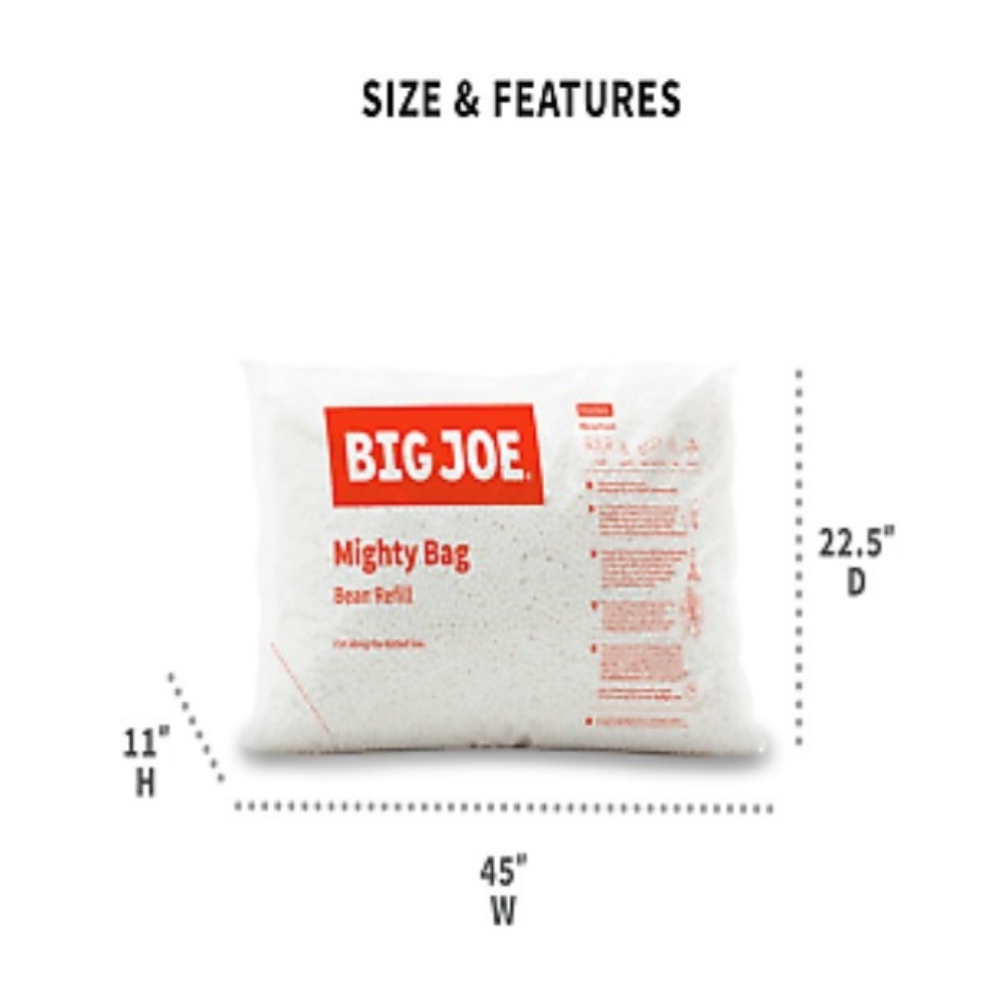 Big Joe Bean Refill 2Pk Polystyrene Beans for Bean Bags or Crafts, 100  Liters per Bag : : Home