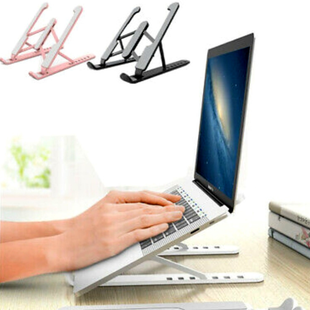 This laptop stand for desk supports wider range of devices and can be used not only for laptop, but also Tablet, Macbook, etc. The convenience of using this adjustable laptop stand gives it an edge over other similar stands. This laptop holder looks superb and can be carried anywhere and everywhere.